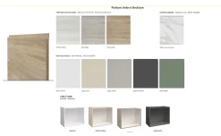 Clea cucina 330 cm colore grigio sasso e verde salvia