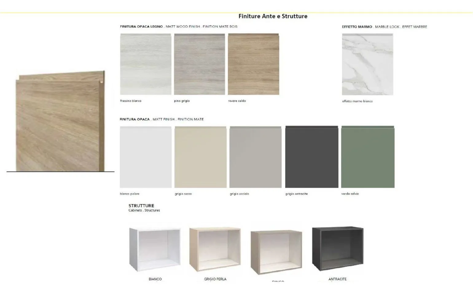 Clea cucina 330 cm colore grigio sasso e verde salvia