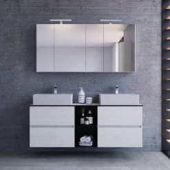Cleo mobile bagno componibile doppio lavabo