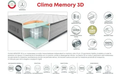 Clima Memory materasso una piazza e mezza 120x190cm