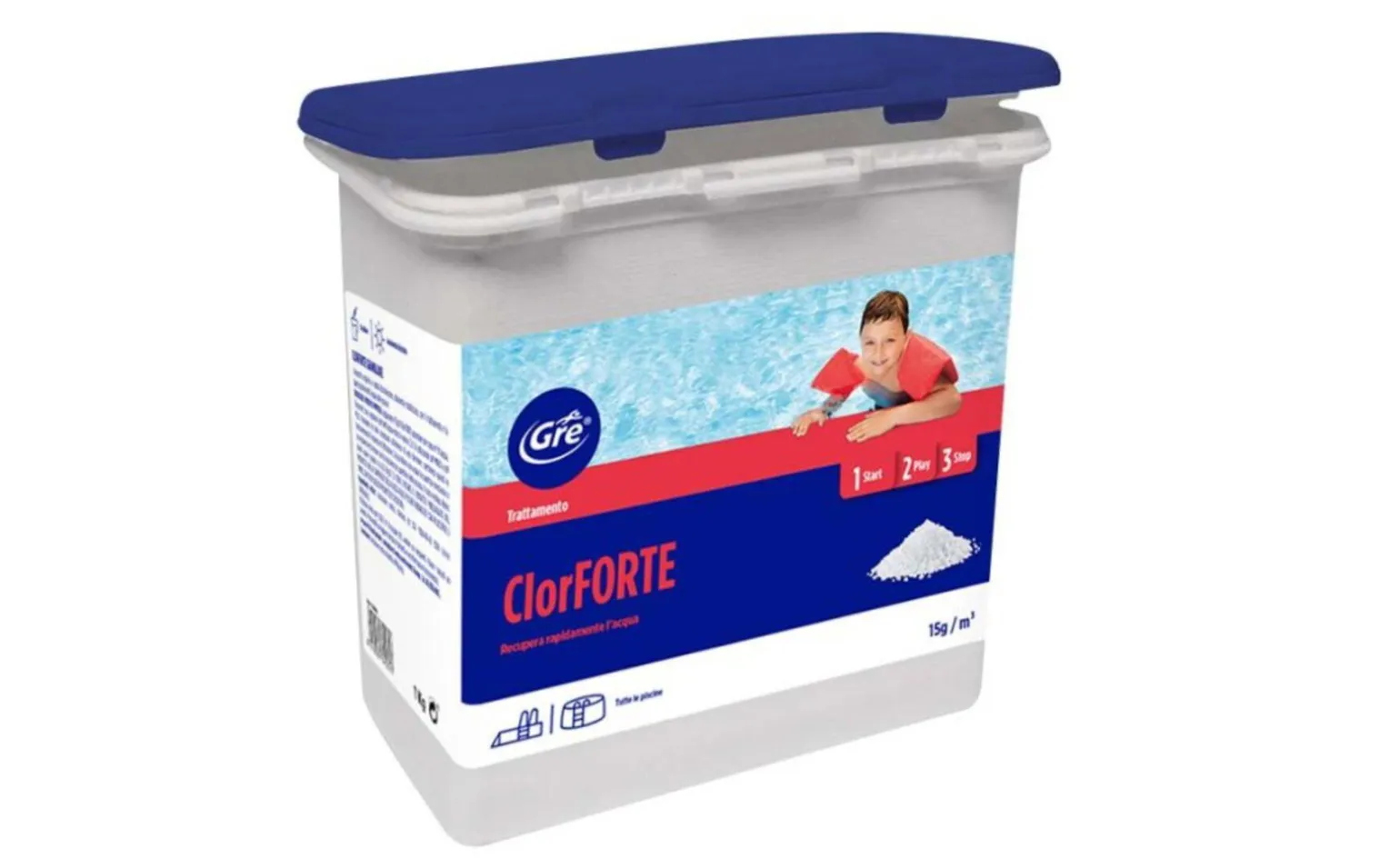Cloro forte granulare Gre 1 kg per acqua piscina