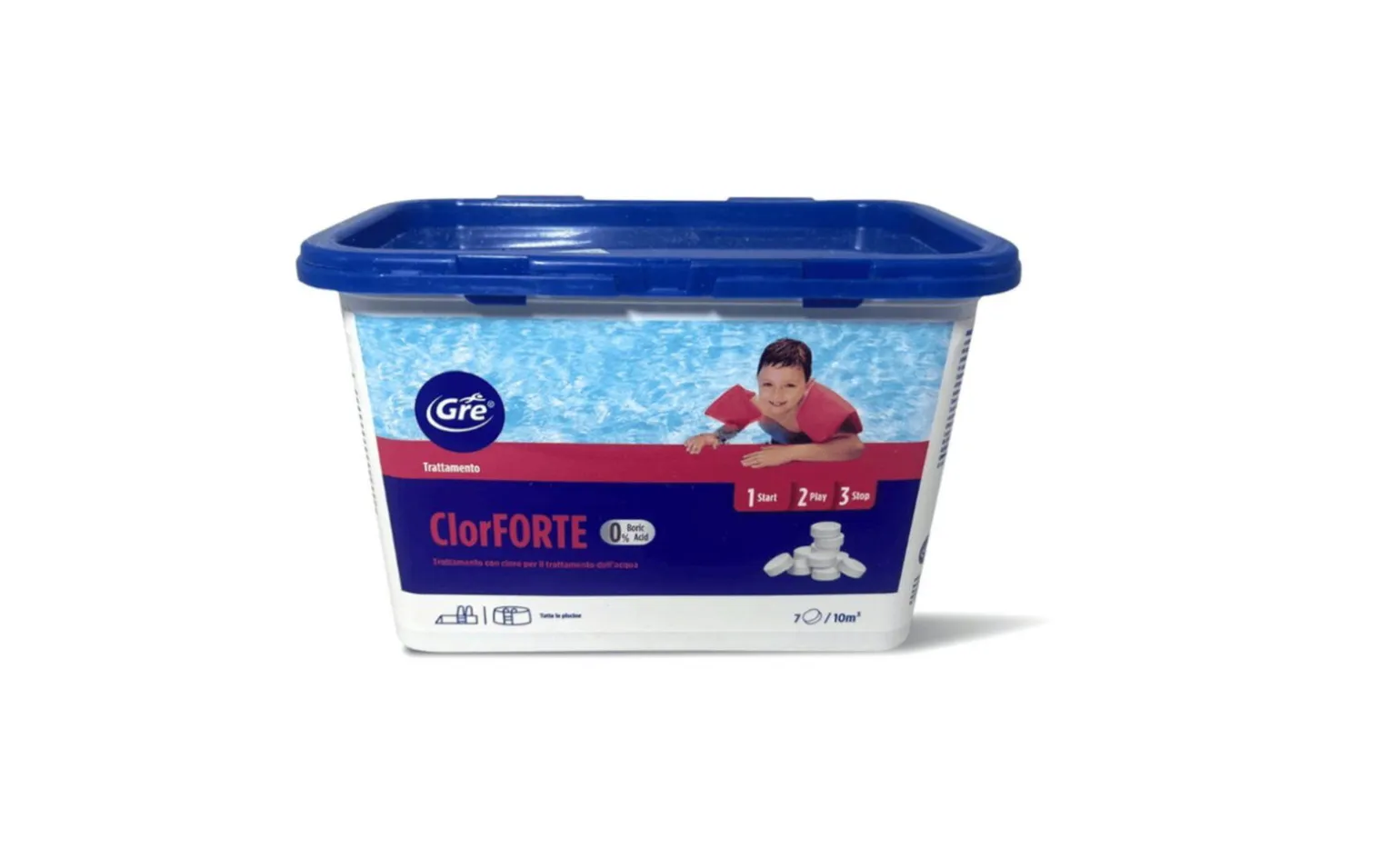 Cloro forte zero borico pastiglie da 30gr - 1kg
