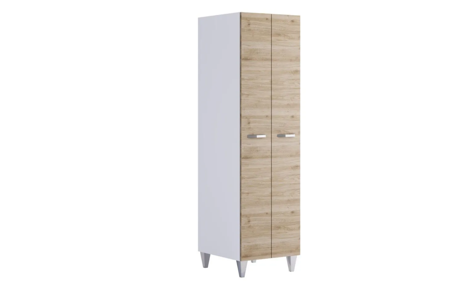 Colonna verticale lavanderia 2 ante bianco e rovere cadiz