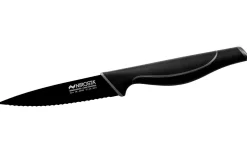 Coltello cucina con lama seghettata in acciaio da 11 cm