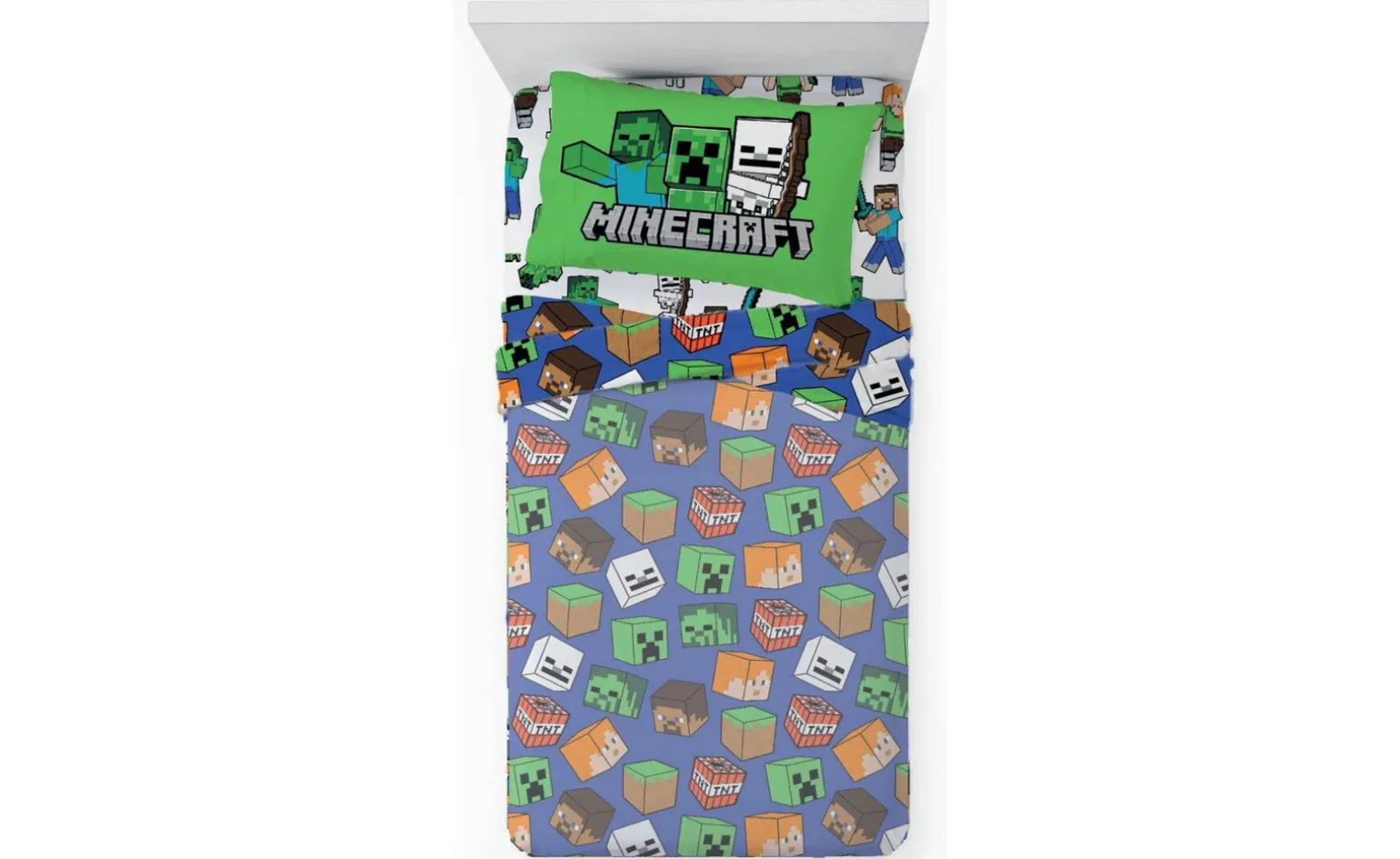 Completo letto Minecraft in cotone 1 piazza
