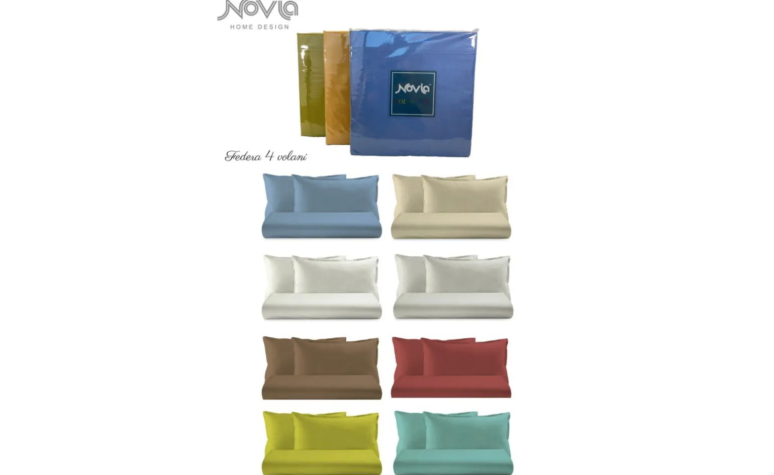 Completo letto 2 piazze cotone assortito Novia
