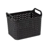 Contenitore con coperchio in tessuto nero 12 litri