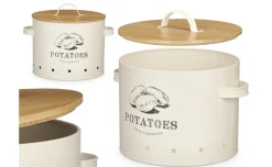 Contenitore per patate con tappo in bambù