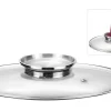 Coperchio in vetro con pomolo inox Ø28 cm