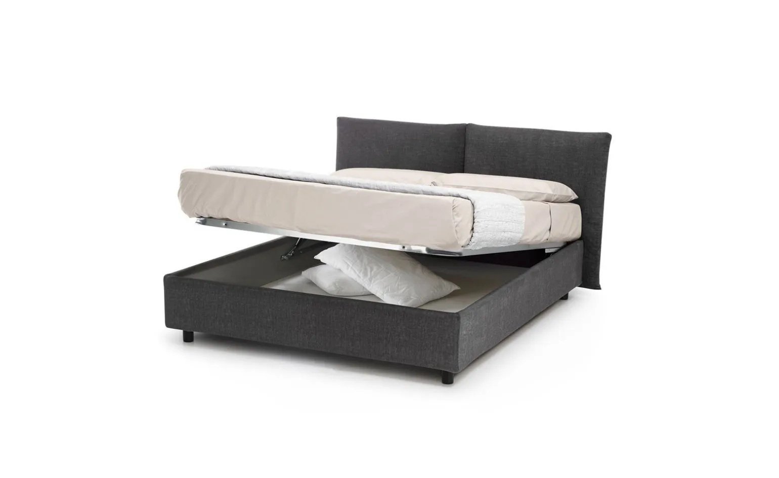 Coral letto matrimoniale contenitore grigio