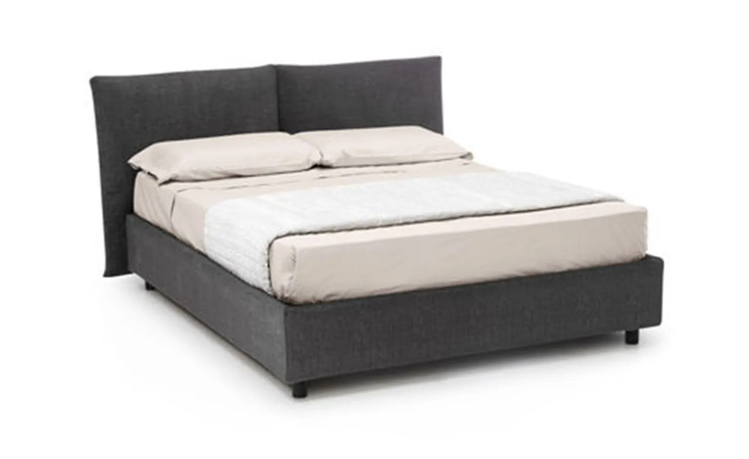 Coral letto matrimoniale contenitore comfort grigio
