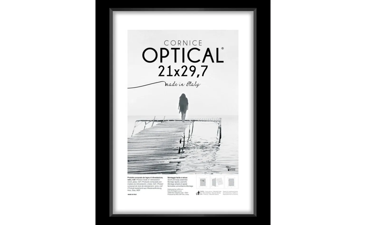 Cornice optical 21x29,7 cm nero