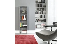 Cube libreria cemento 4 vani verticale