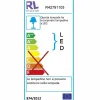 Curva piantana 1 luce LED in metallo H158 cm