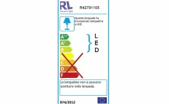 Curva piantana 1 luce LED in metallo H158 cm