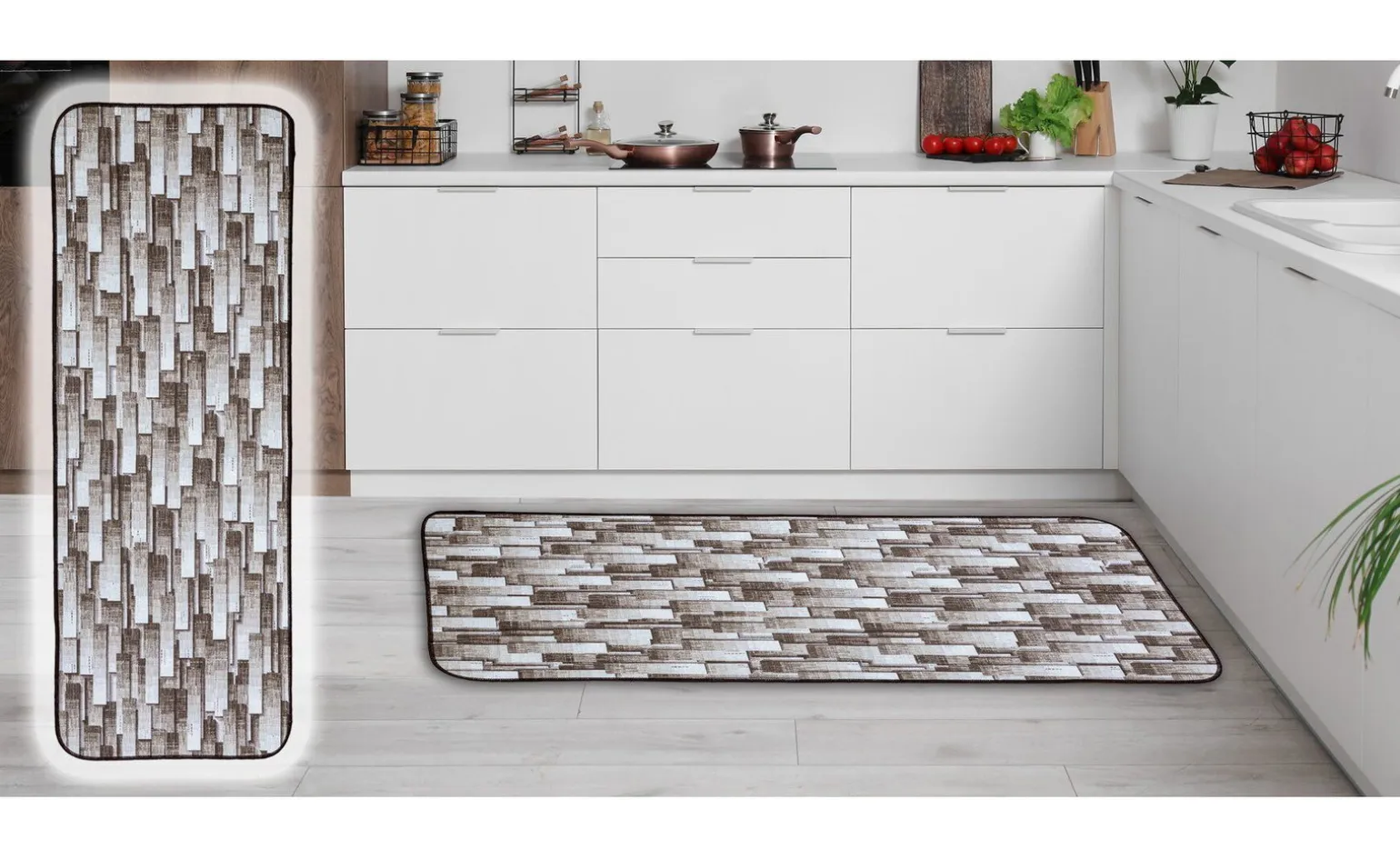 Daily tappeto marrone 50x180 cm