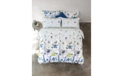 Day Dream Completo letto matrimoniale Ortus blu cielo, 100% cotone