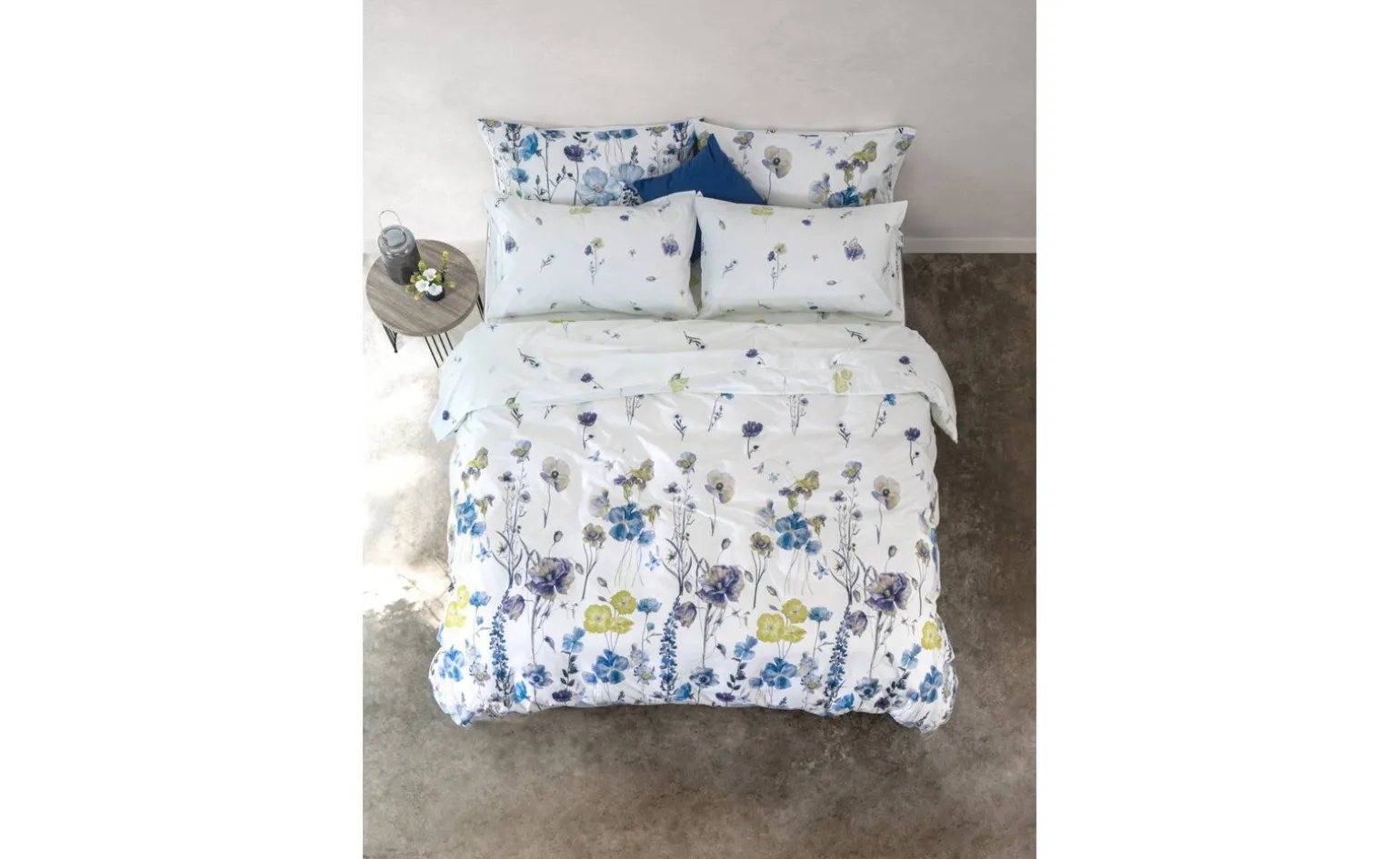 Day Dream Completo letto matrimoniale Ortus blu cielo, 100% cotone