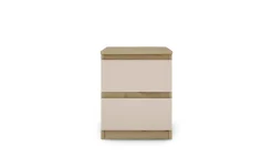 Delia comodino 2 cassetti rovere artisan/cachemire