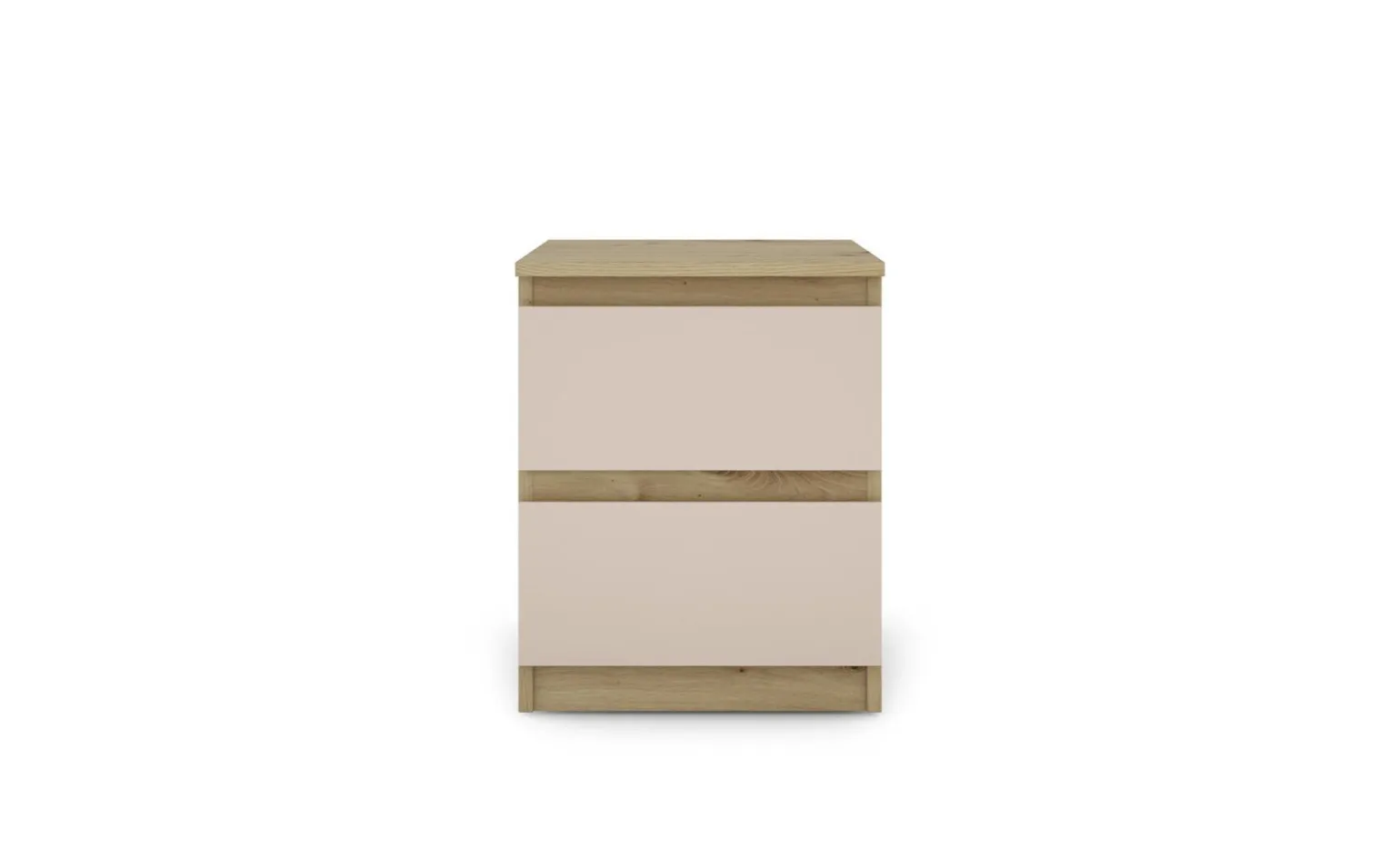 Delia comodino 2 cassetti rovere artisan/cachemire