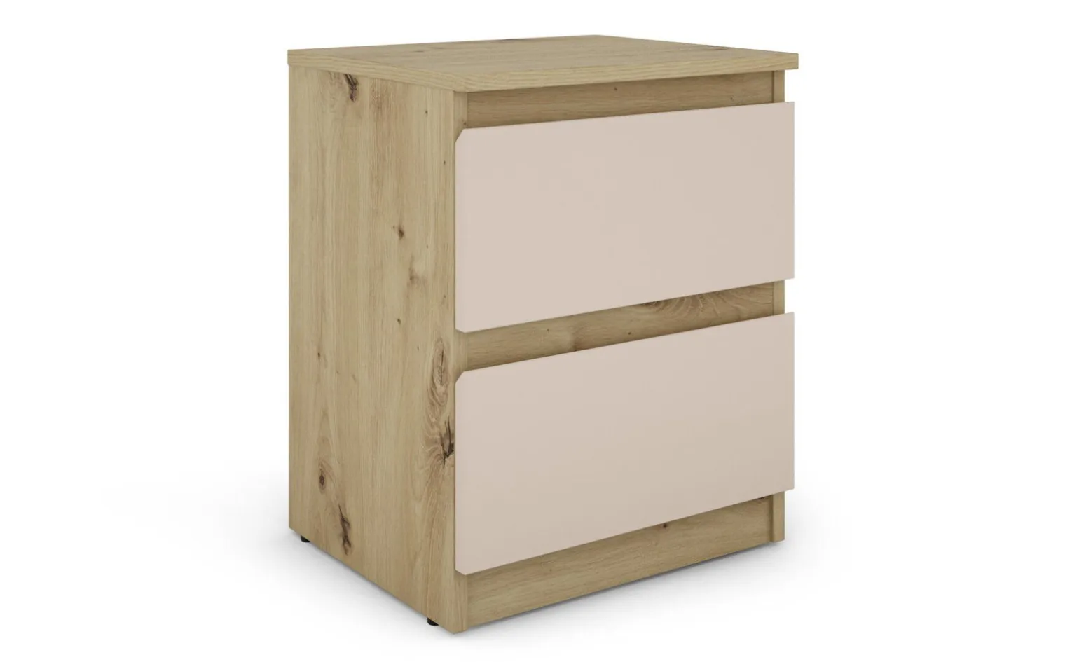 Delia comodino 2 cassetti rovere artisan/cachemire