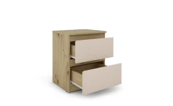 Delia comodino 2 cassetti rovere artisan/cachemire