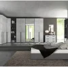 Desiree camera matrimoniale grigio cenere e cemento, letto senza contenitore