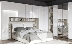 Desiree ponte 6 ante, colore olmo e bianco lucido