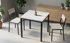 Desy tavolo fisso frassino bianco, 72x72 cm