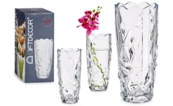 Diamante vaso in vetro h29 cm