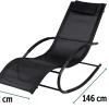 Dondolo Sole – cuscino in spugna, movimento dondolante – nero