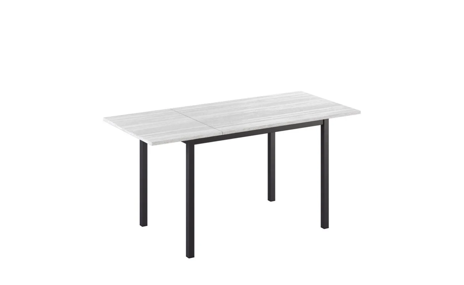 Dory tavolo allungabile frassino bianco, 110/160x70 cm