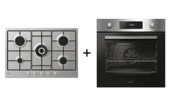 Duetto 75cm Gas + Forno Inox Candy