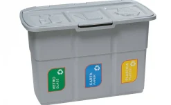 Ecopat cestino rifiuti con 3 scomparti