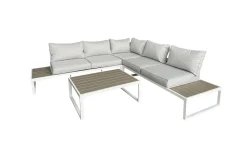 Eden set angolare in alluminio verniciato bianco