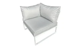Eden set angolare in alluminio verniciato bianco