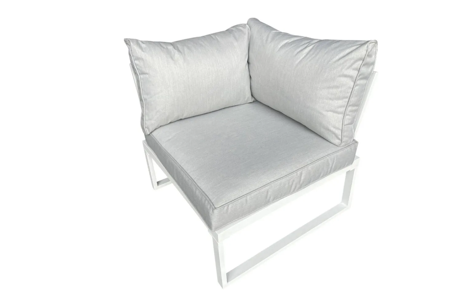 Eden set angolare in alluminio verniciato bianco