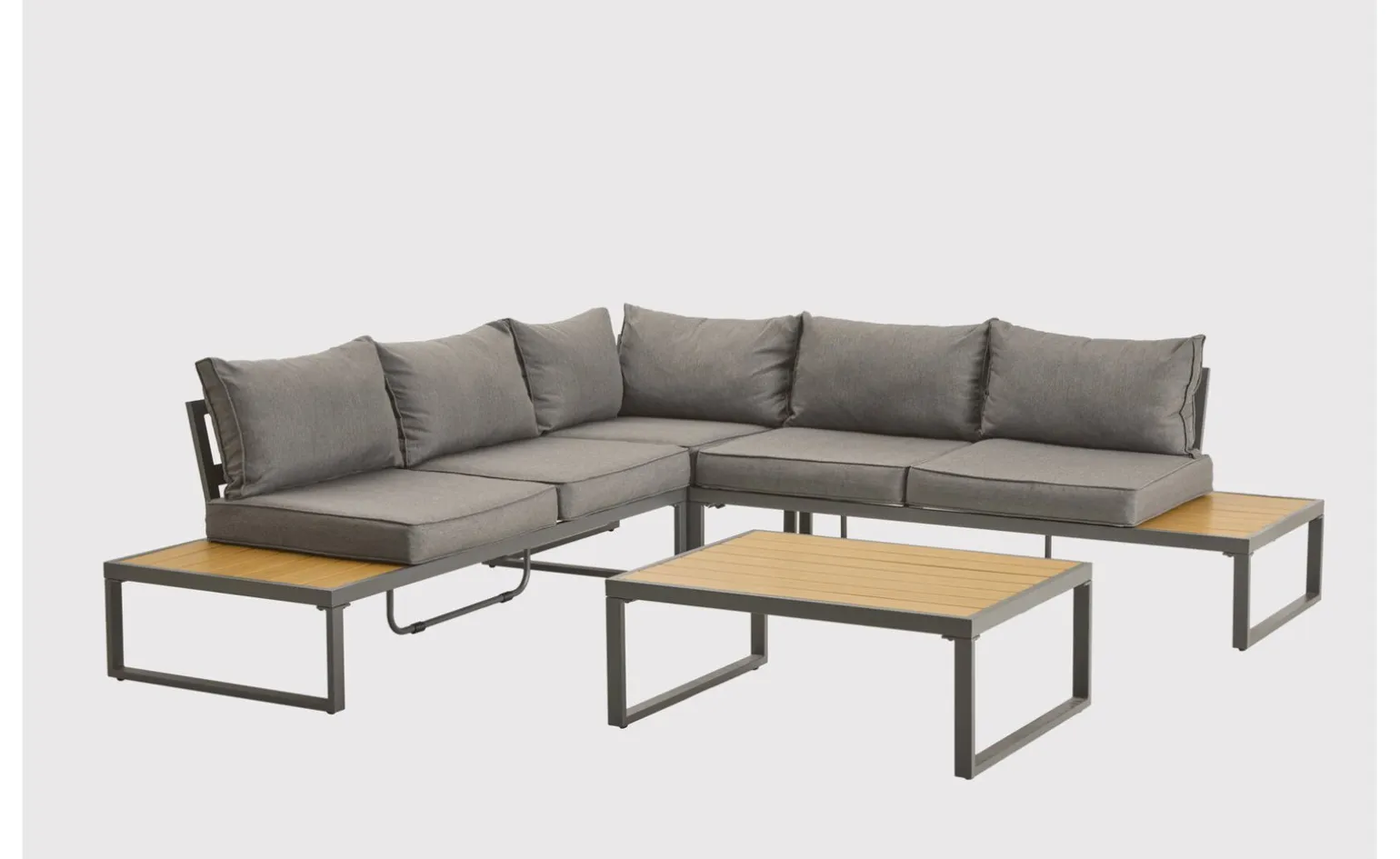 Eden set angolare in alluminio verniciato antracite
