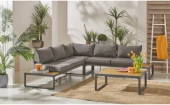 Eden set angolare in alluminio verniciato antracite