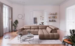 Edra divano angolare relax colore cipria