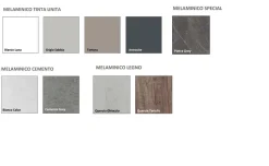 Ego cucina 330 cm colore antracite, grigio sabbia e quercia tartufo