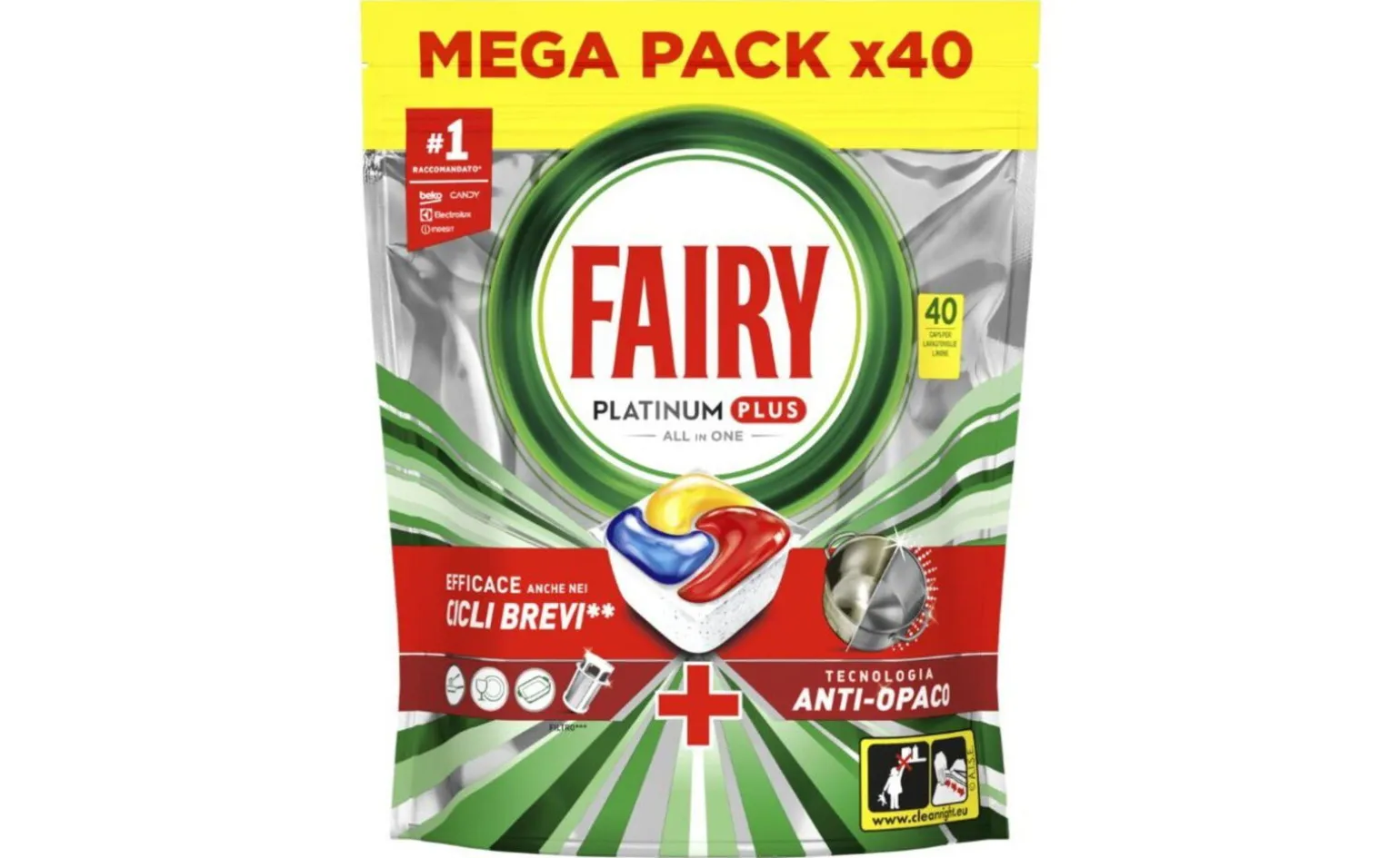 Fairy platinum plus 40 capsule - limone