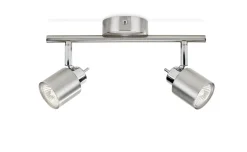 Faretto meranti 2 luci nickel in metallo