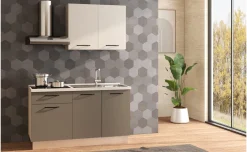 Fast Cucina completa L150 cm Cachemire/Basalt con piano cottura a induzione