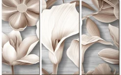 Flower canvas 3 tele floreale 180x122 cm