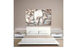 Flower canvas 3 tele floreale 180x122 cm