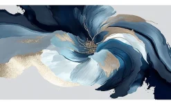 Flowers quadro abstract in vetro 73x139 cm