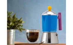 Foodesign Caffettiera Cocca 3 tazze Blu