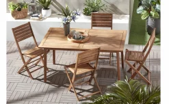Funny tavolo allungabile in legno di acacia color Teak