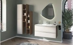 Gaia base con lavabo noce biondo/sabbia L100 cm